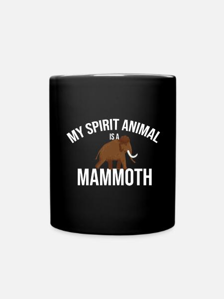 Mammut Geist Tier Mammut Tier wollig - Tasse einfarbig - Schwarz