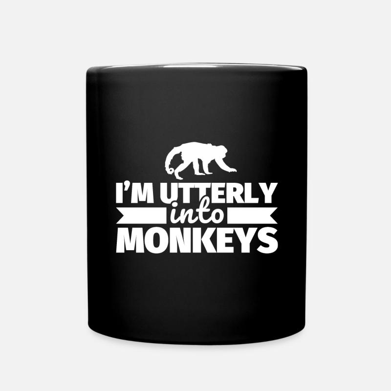Singe drôle disant amoureux des singes - Mug uni - noir