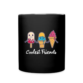Eis Sommer Eis Cream Lustiges Kinder Eis Am Stiel - Tasse einfarbig - Schwarz - Vorne