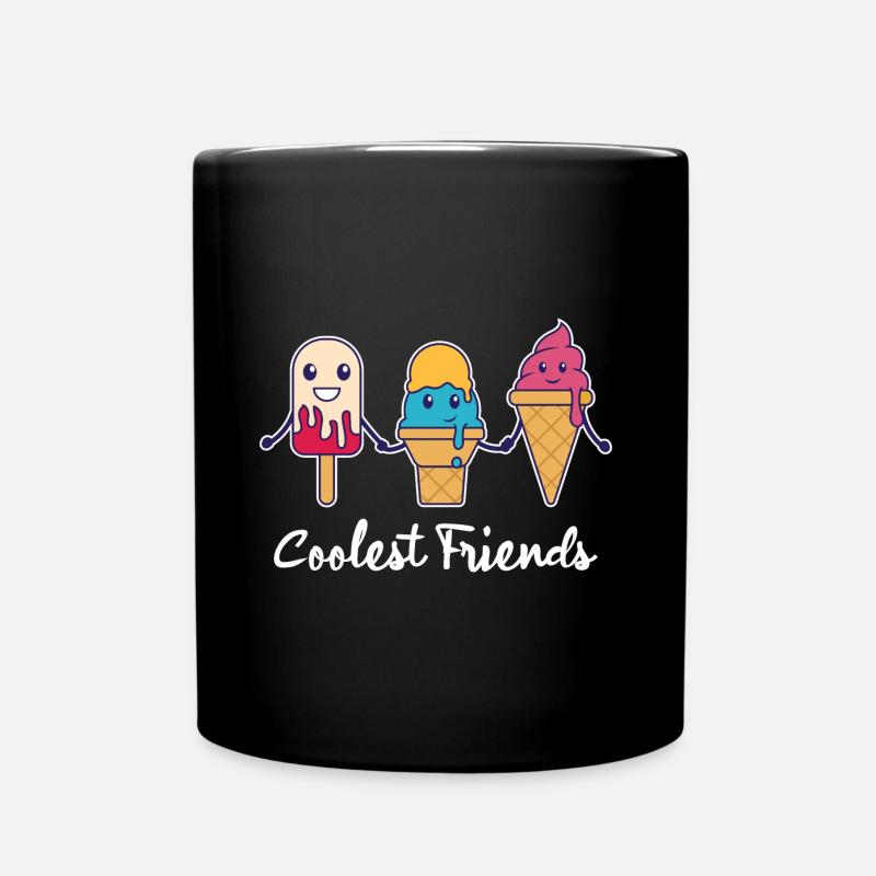 Crème glacée Été Crème glacée Fun Kids Popsicles - Mug uni - noir