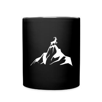 Ziege - Berg - (4) - Tasse einfarbig - Schwarz - Vorne
