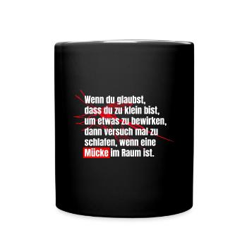 Protest, Demokratie, Klima, Politik, Widerstand - Tasse einfarbig - Schwarz - Vorne