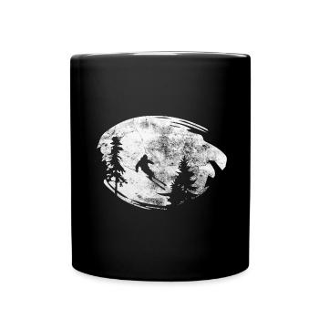 Skiing - (50) - Full Colour Mug - black - Front