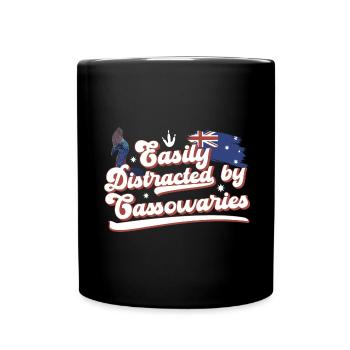 Retro Kasuar Vogel Vintage Kasuare - Tasse einfarbig - Schwarz - Vorne