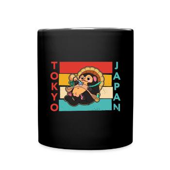 chien raton laveur chien raton laveur Enok Japon - Mug uni - noir - Devant