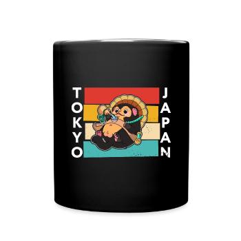 chien raton laveur chien raton laveur Enok Japon - Mug uni - noir - Devant
