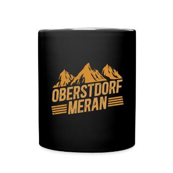 Traversée des Alpes Sentier de randonnée longue distance Oberstdorf Merano E5 - Mug uni - noir - Devant