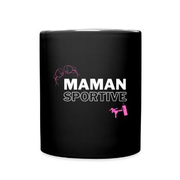 MAMAN SPORTIVE SPORT COMBAT - Mug uni - noir - Devant