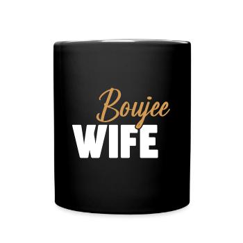 Low Key Boujee Wife Mama - Full Colour Mug - black - Front
