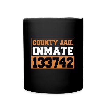 County Jail Inmate Halloween - Full Colour Mug - black - Front