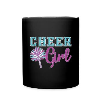 Sport Cheerleader Mädchen Geschenk Cheerleading - Tasse einfarbig - Schwarz - Vorne