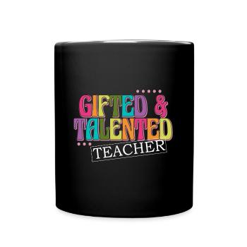 Citation d’humour de professeur doué et talentueux - Mug uni - noir - Devant