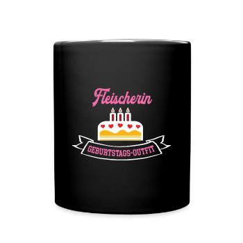 Fleischerin Geburtstag Geburtstagsgeschenk Chefin - Tasse einfarbig - Schwarz - Vorne