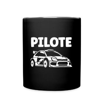 Humour pilote de rallye - Mug uni - noir - Devant