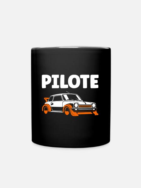 Humour pilote de rallye - Mug uni - noir