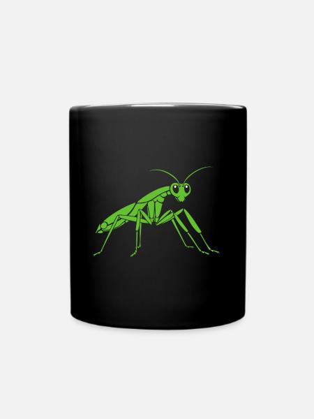 Gottesanbeterin - Tasse einfarbig - Schwarz