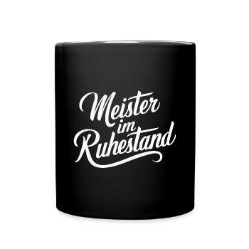 Meister Ruhestand Geschenk Trainer Coach Danke - Tasse einfarbig - Schwarz - Vorne