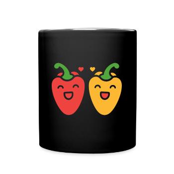 poivron - Mug uni - noir - Devant