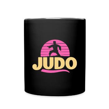 Judo-Mädchen Kraft Stärke Mut Training Geschenk - Tasse einfarbig - Schwarz - Vorne