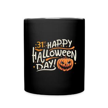 31 octobre, Bonne fête d’Halloween - Mug uni - noir - Devant
