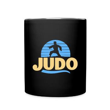 Judo-Junge Stärke Kampfsport Gürtel Präsent - Tasse einfarbig - Schwarz - Vorne
