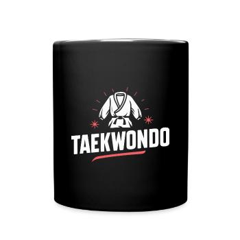 Taekwondoin Kick Kampfkunst Training Geschenk - Tasse einfarbig - Schwarz - Vorne