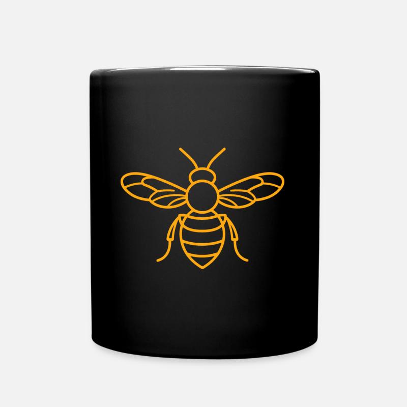 Biene - Tasse einfarbig - Schwarz