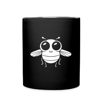 Fliegen - Tasse einfarbig - Schwarz - Vorne