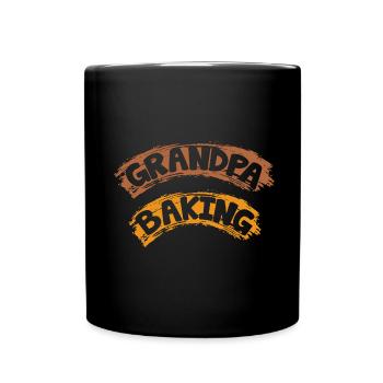 Grand-père fait de la pâtisserie - notre grand-père fait de la pâtisserie pour nous - Mug uni - noir - Devant
