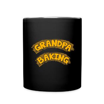 Grand-père fait de la pâtisserie - notre grand-père fait de la pâtisserie pour nous - Mug uni - noir - Devant