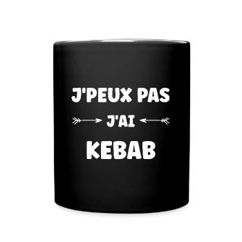 j'peux pas j'ai kebab - Mug uni - noir - Devant