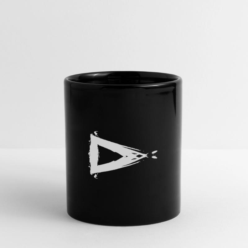 Triangle design brush shape math white Full Colour Mug
