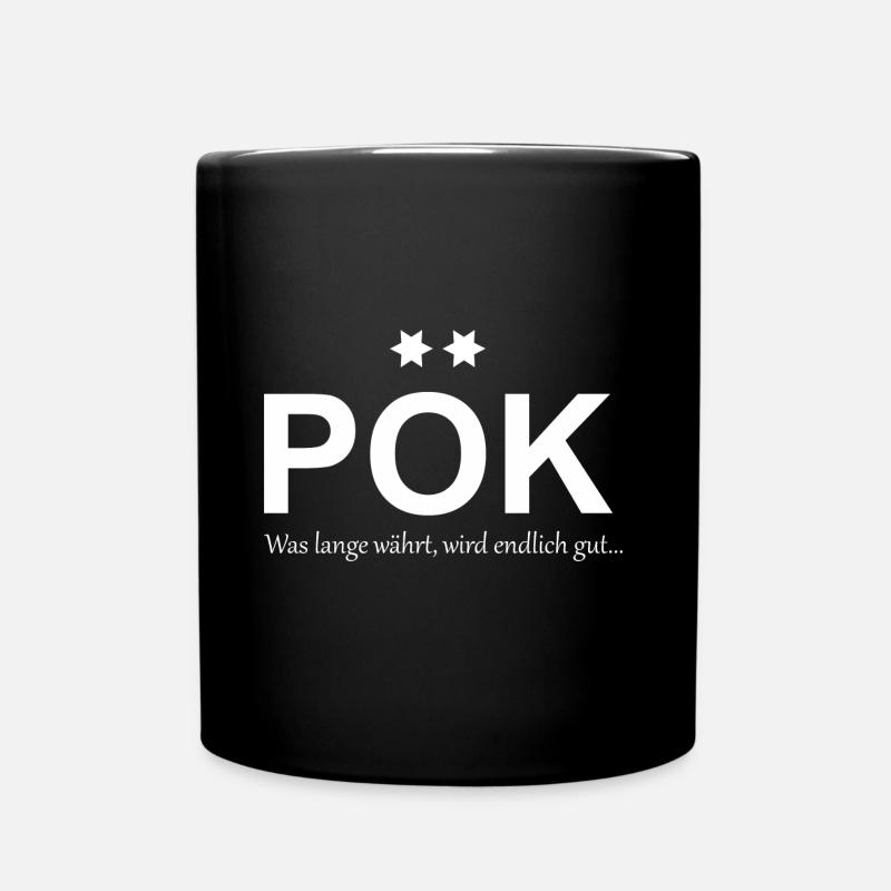 Polizeioberkommissar - Tasse einfarbig - Schwarz