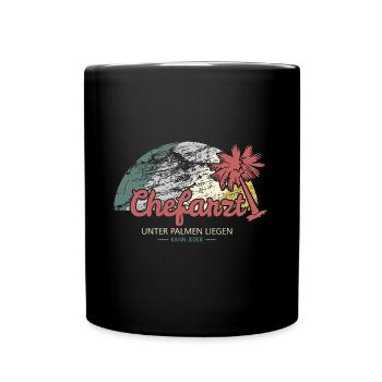Chefarzt - Tasse einfarbig - Schwarz - Vorne