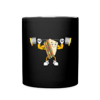 Musculation Sandwich Fitness Workout Gym - Mug uni - noir - Devant