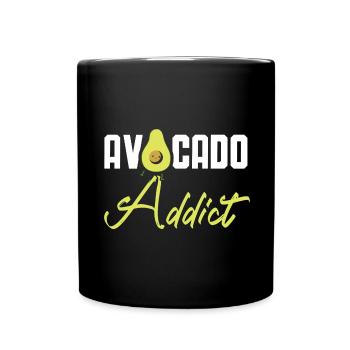 Avocado Addict Avocado Lover Guac Guacamole - Full Colour Mug - black - Front