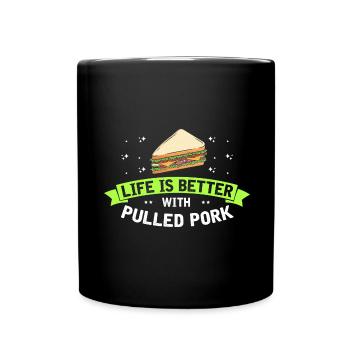 Food Love Sandwich Baguette Ketchup - Mug uni - noir - Devant