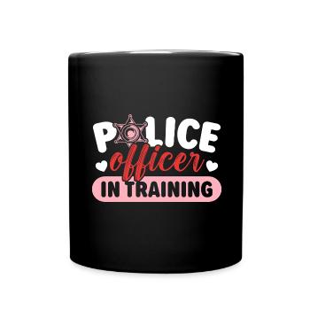 Police officer in training Policeman - Full Colour Mug - black - Front