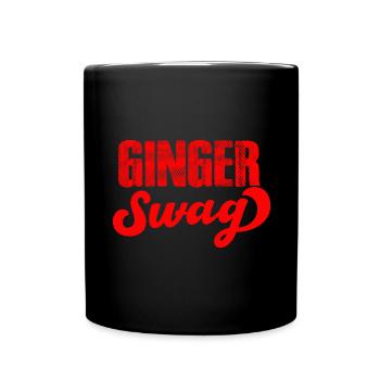 Ginger Swag Redhead Team Red Orange Hair Irish - Full Colour Mug - black - Front