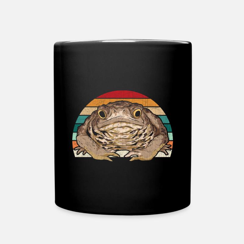 Retro Kröte - Tasse einfarbig - Schwarz