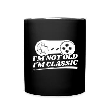 Video Games Spruch Classic Zocken - Tasse einfarbig - Schwarz - Vorne