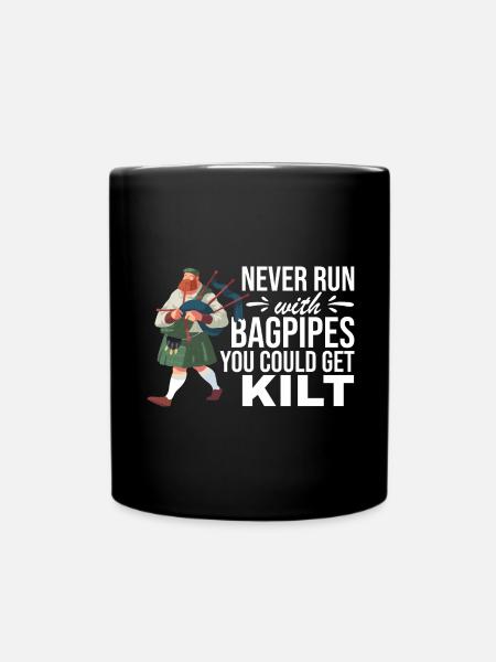 Schottland Fans Tradition Kilt Schottenrock - Tasse einfarbig - Schwarz