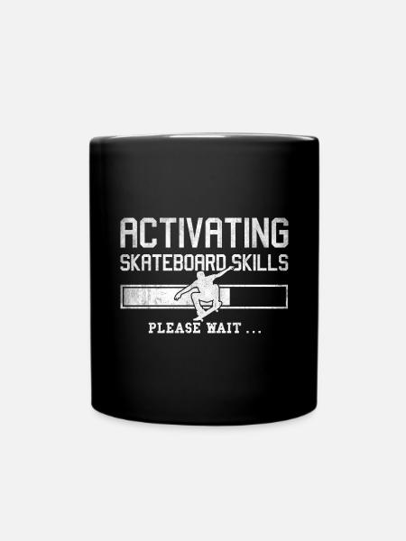 Skateboarding Skater Tricks Skateboard - Full Colour Mug - black