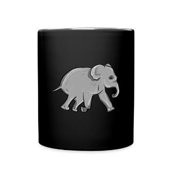 Animal Elephant Symbol Gris - Mug uni - noir - Devant