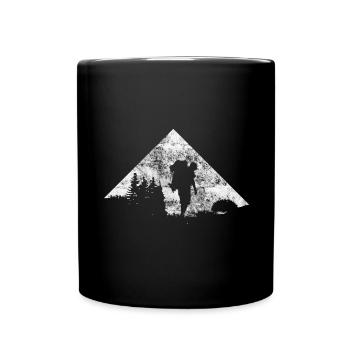 Mountain - Hiking - (21) - Full Colour Mug - black - Front