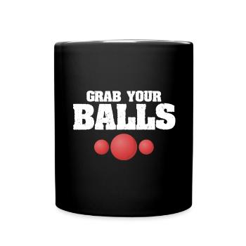 Dodgeball for Dodgeball Player and Gaga Ball - Full Colour Mug - black - Front