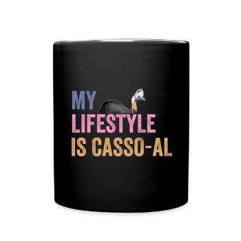 Retro Kasuar Vogel Vintage Kasuare - Tasse einfarbig - Schwarz - Vorne