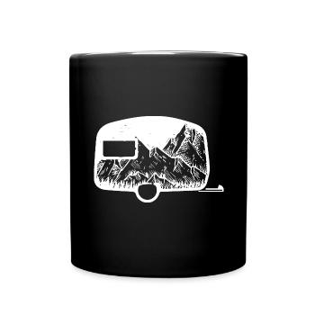 Montagne - Caravane - (2) - Mug uni - noir - Devant