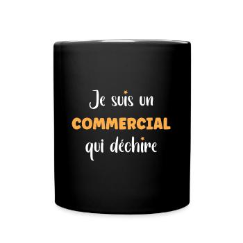 Je suis un Commercial - Mug uni - noir - Devant