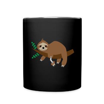 Beinprothesendesign und Beinprothesen - Tasse einfarbig - Schwarz - Vorne